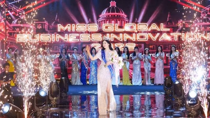 Trần Thị Thanh Tâm xuất sắc giành vương miện Miss Global Business Innovation 2026. (Ảnh: BTC)