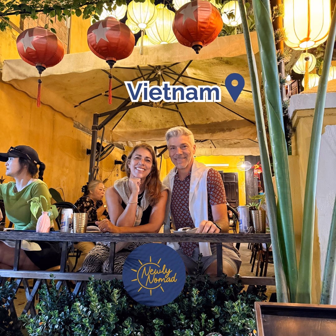 Vợ chồng bà Nancy và ông Marc trong hành trình khám phá vẻ đẹp Việt Nam. Ảnh: Newly Nomad