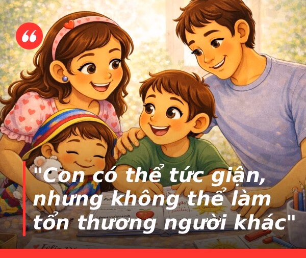 Dạy trẻ phân biệt giữa cảm xúc (được chấp nhận) và hành vi (cần điều chỉnh).