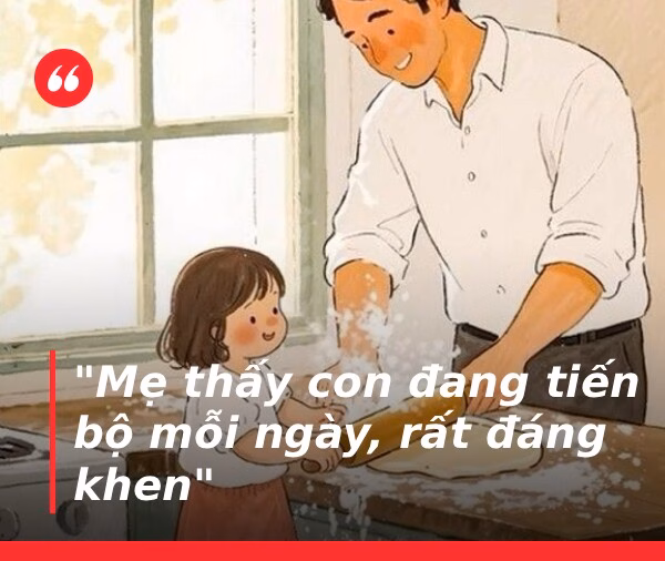 Khen ngợi cụ thể giúp trẻ nhận ra giá trị của hành động tốt và phát triển lòng tự trọng.