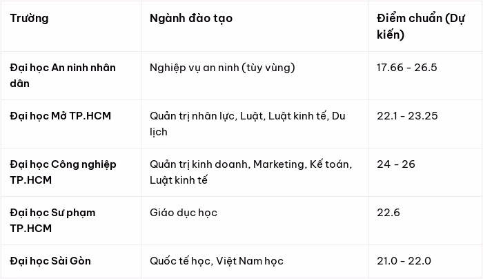 Các trường đại học tại TP.HCM thường mạnh về mạng lưới liên kết doanh nghiệp, hỗ trợ tốt cho đầu ra sinh viên.