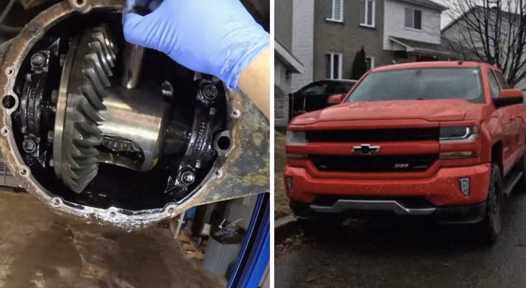 Kiểm tra hệ thống phanh và rò rỉ dầu trên xe bán tải Chevrolet Silverado cũ