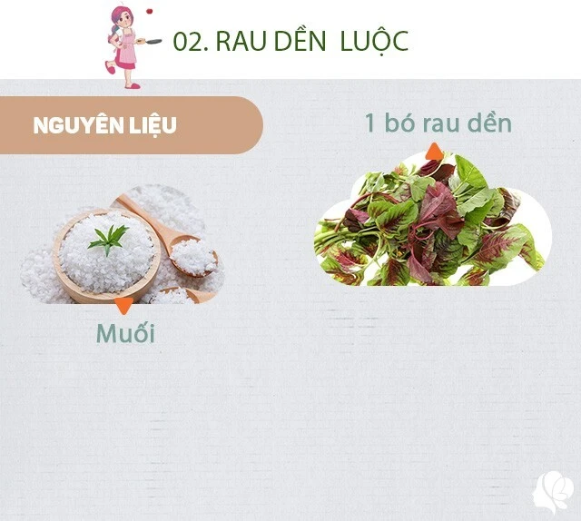 Món rau dền luộc thanh mát cho bữa tối cân bằng